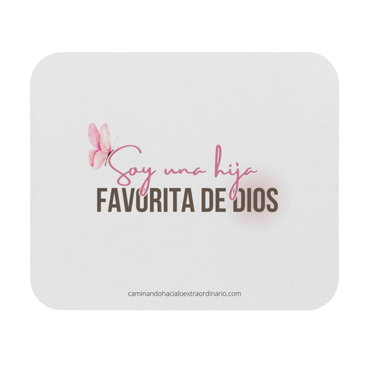 Mouse Pad with Inspirational Quote - "Soy una hija favorita de Dios" - Perfect Gift for Believers, Home Office, and Students