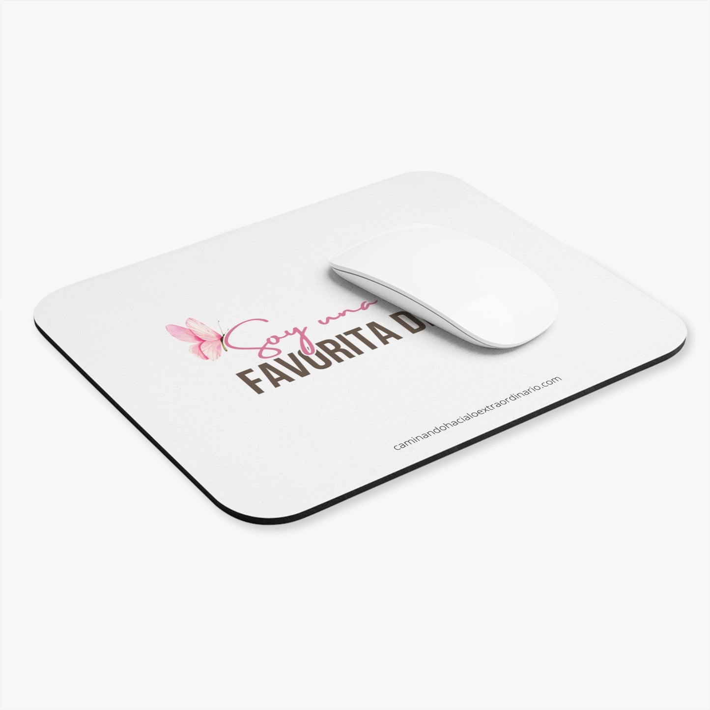 Mouse Pad with Inspirational Quote - "Soy una hija favorita de Dios" - Perfect Gift for Believers, Home Office, and Students