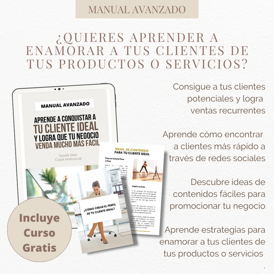 Conquista a tu cliente ideal + Incluye Curso Gratis